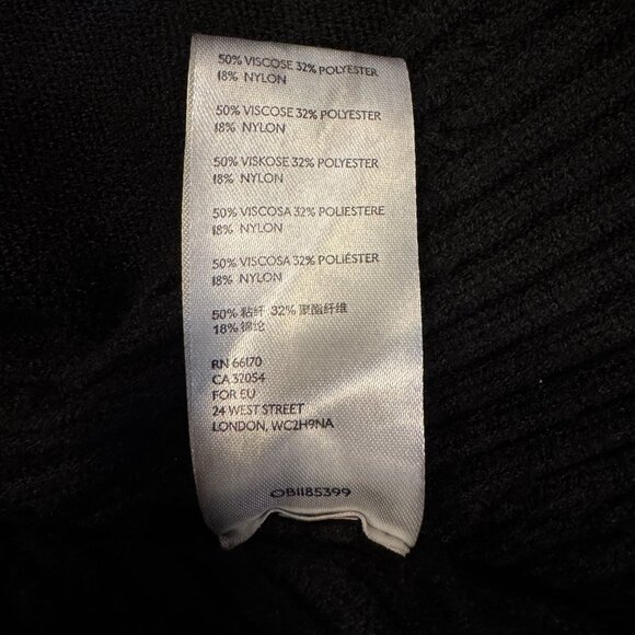 NWT Free People Emmaline Open Back Black Mini Cable Knit Sweater Dress Size S - Picture 12 of 13